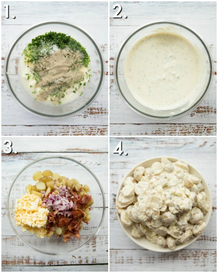 How to make potato salad - 4 step by step photos