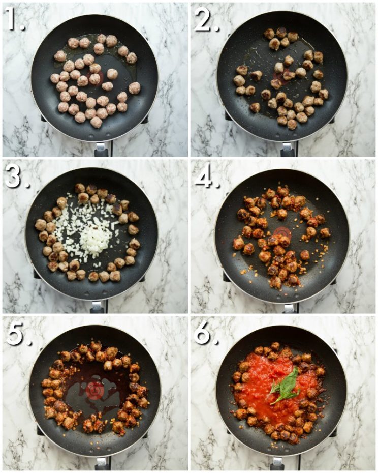 How to make gnocchi with sausage - 6 step by step photos