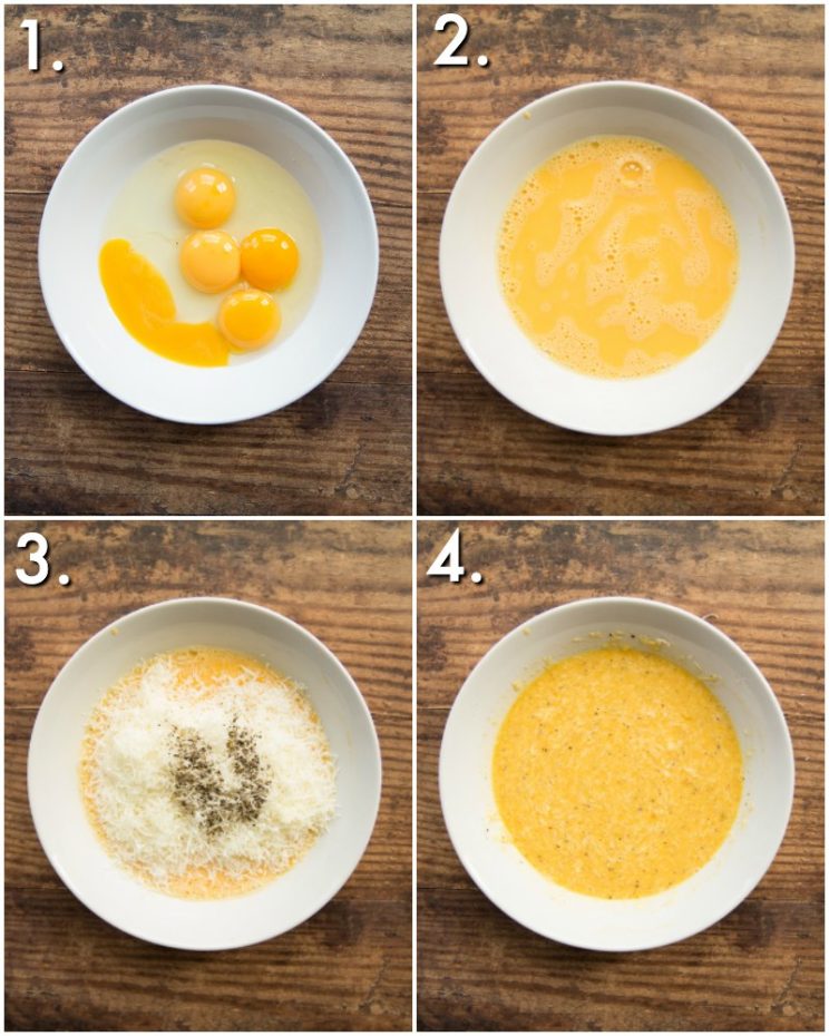 How to make carbonara egg mix - 4 step by step photos