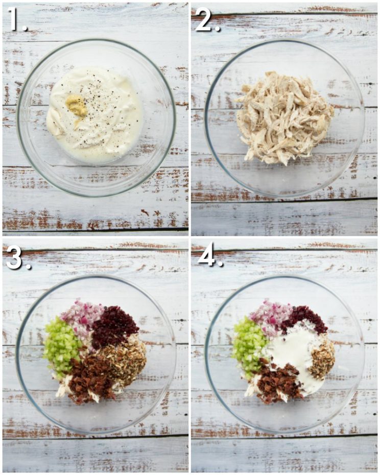 How to make leftover chicken salad - 4 step by step photos