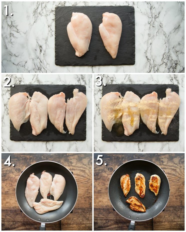 How to cook chicken for pasta - 5 step by step photos