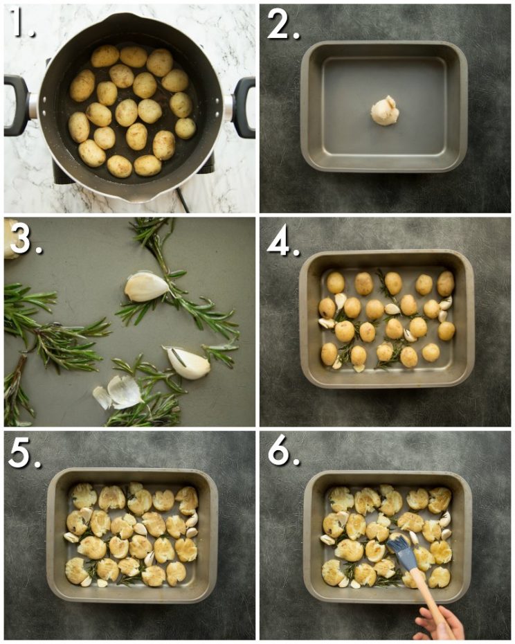 How to make crispy smashed potatoes - 6 step by step photos