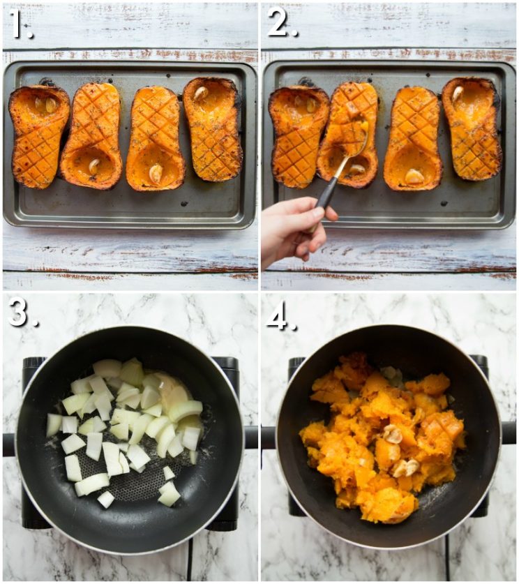 How to make roasted butternut squash soup - 4 step by step photos