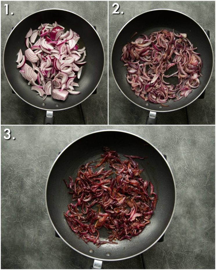 How to caramelize onions - 3 step by step photos