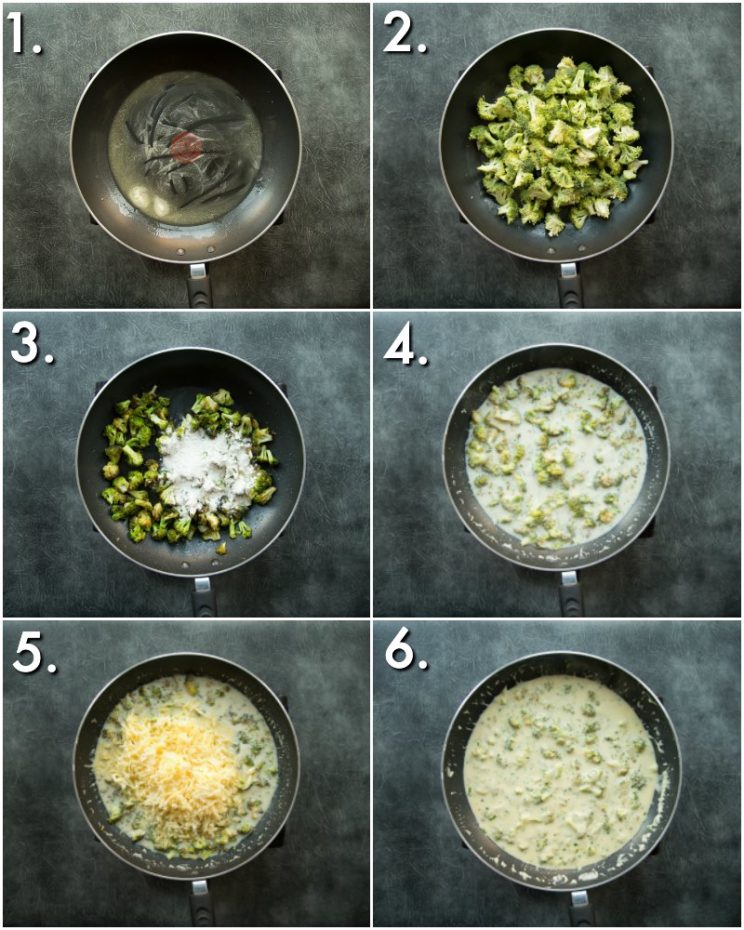 How to make broccoli cheese - 6 step by step photos