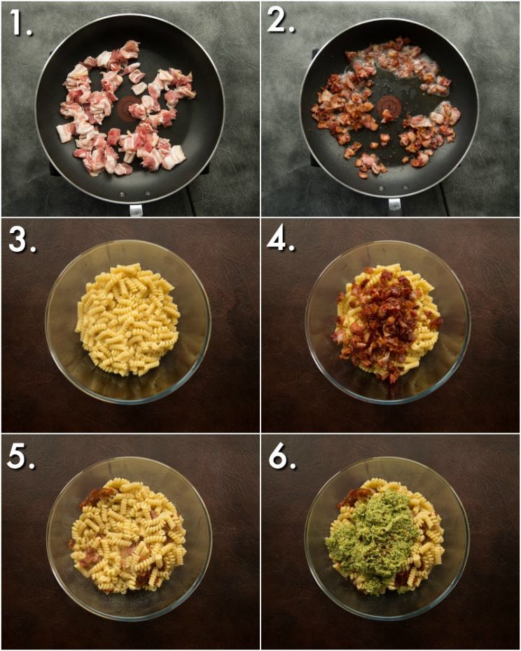 How to make broccoli pesto pasta - 6 step by step photos