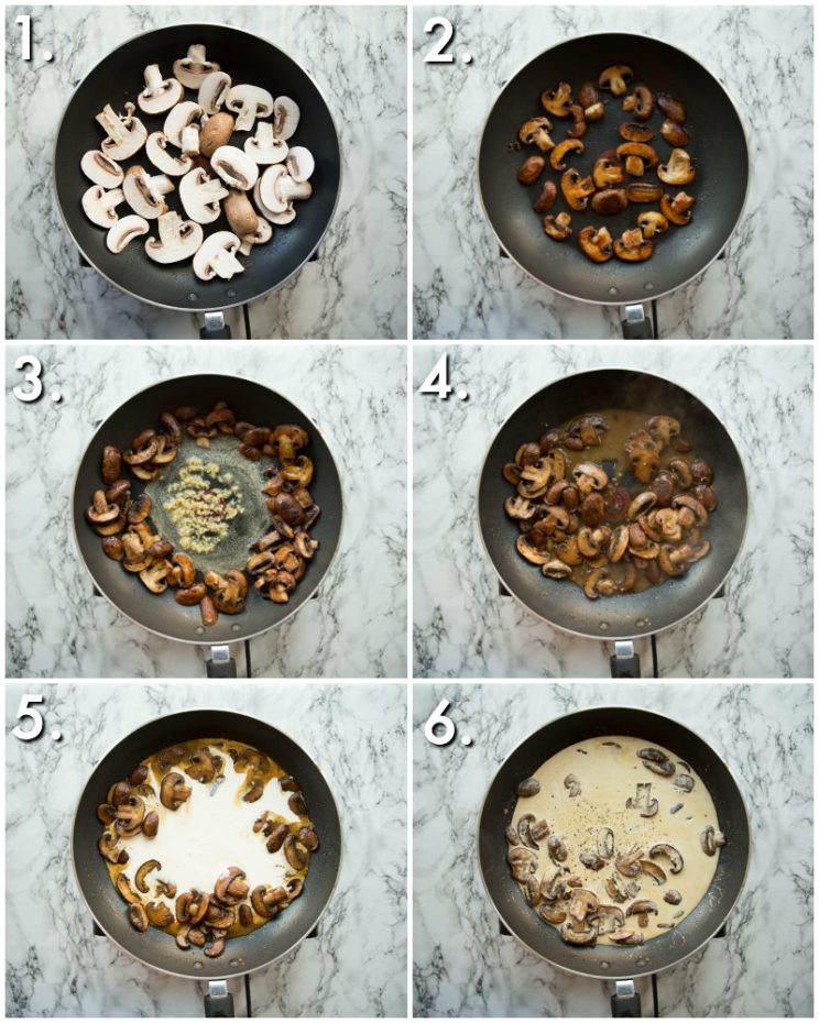 How to make creamy mushrooms - 6 step by step photos