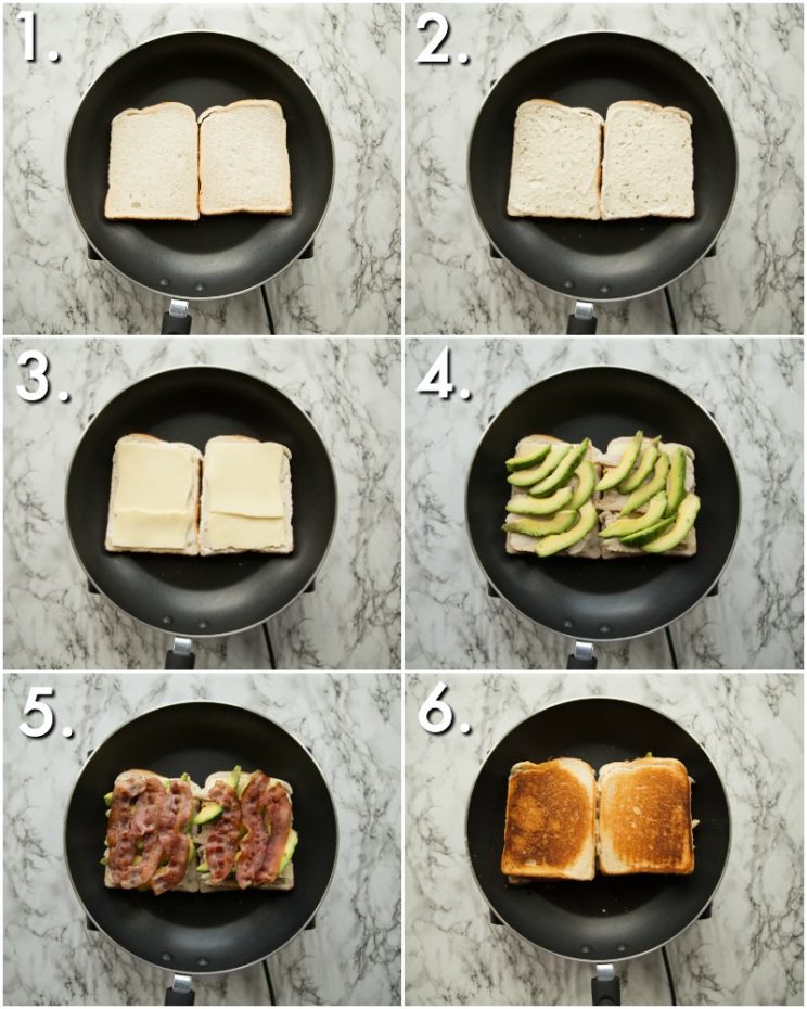 How to make a leftover turkey grilled cheese sandwich - 6 step by step photos