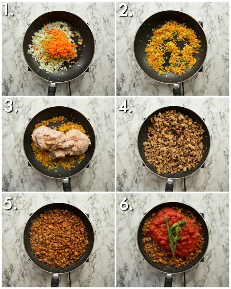 How to make sausage ragu - 6 step by step photos