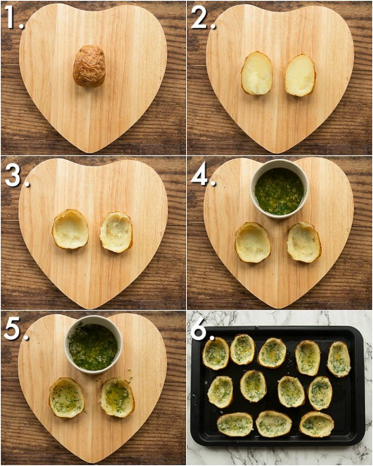 How to bake potato skins - 6 step by step photos