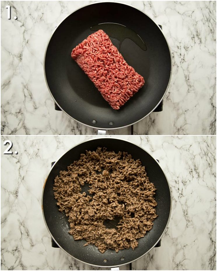 How to brown beef - 2 step by step photos