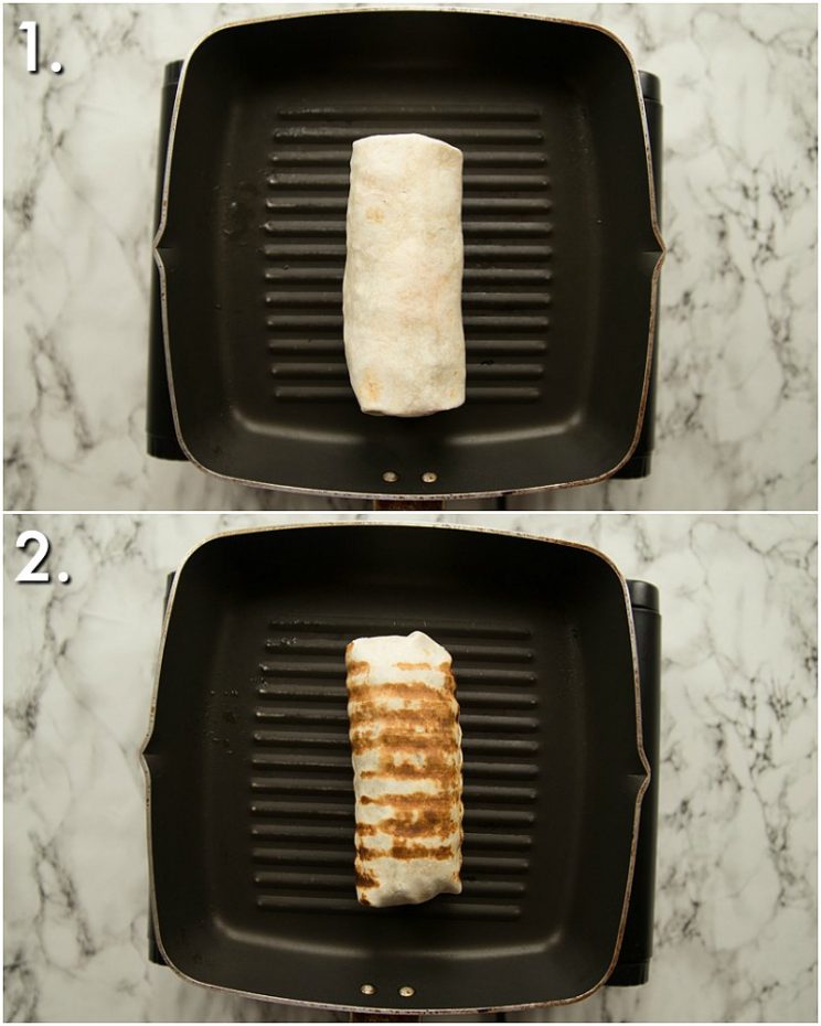 How to grill burritos - 2 step by step photos