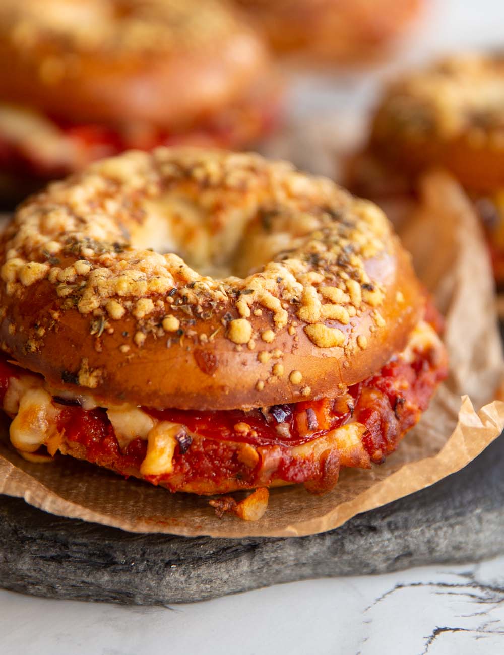 Epic Pizza Bagels | Don't Go Bacon My Heart