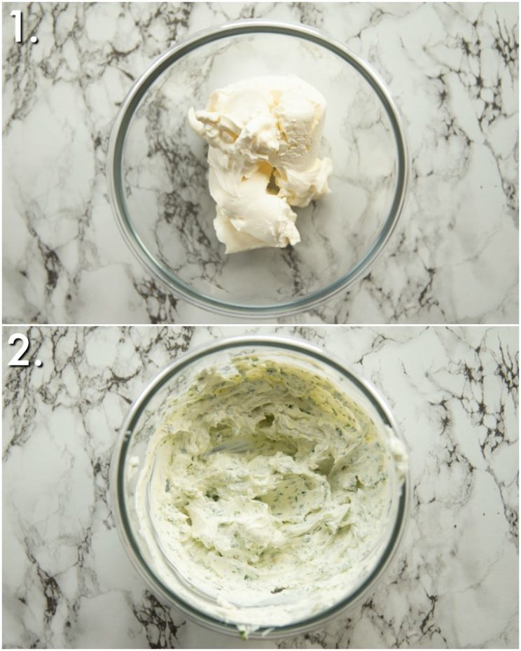 How to make herb cream cheese - 2 step by step photos