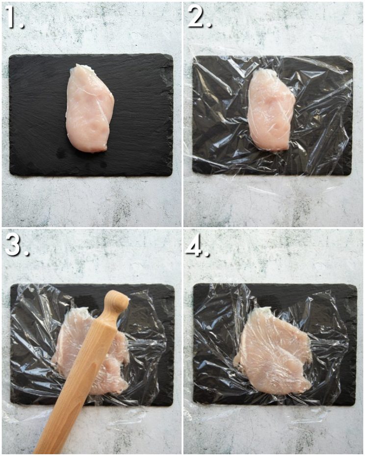 鶏肉のパウンド方法-4ステップバイステップの写真