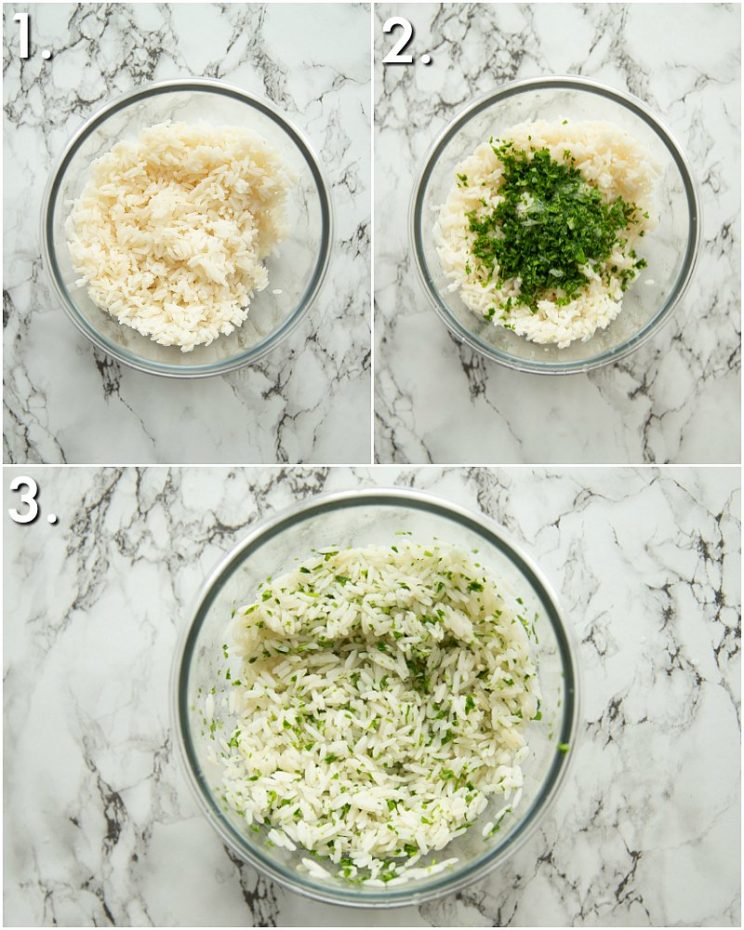 How to make cilantro lime rice - 3 step by step photos