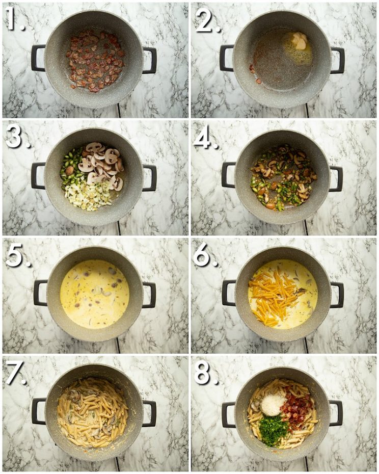 How to make one pot pasta - 8 step by step photos