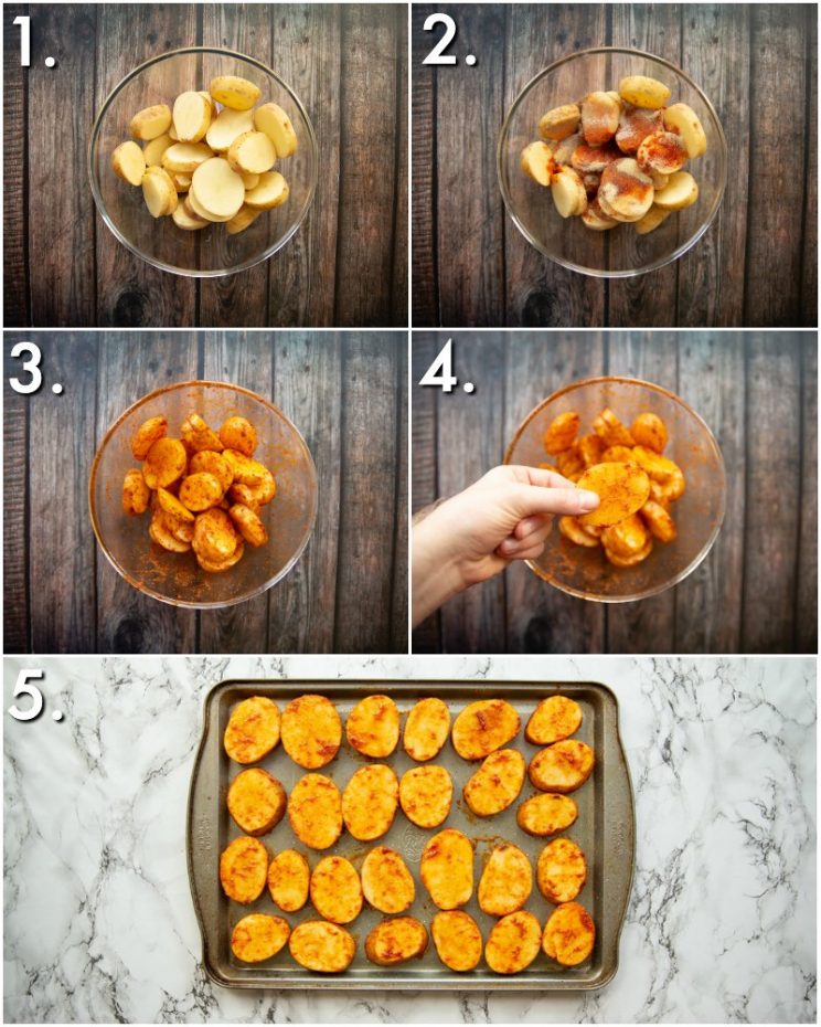 How to make spicy potatoes - 5 step by step photos