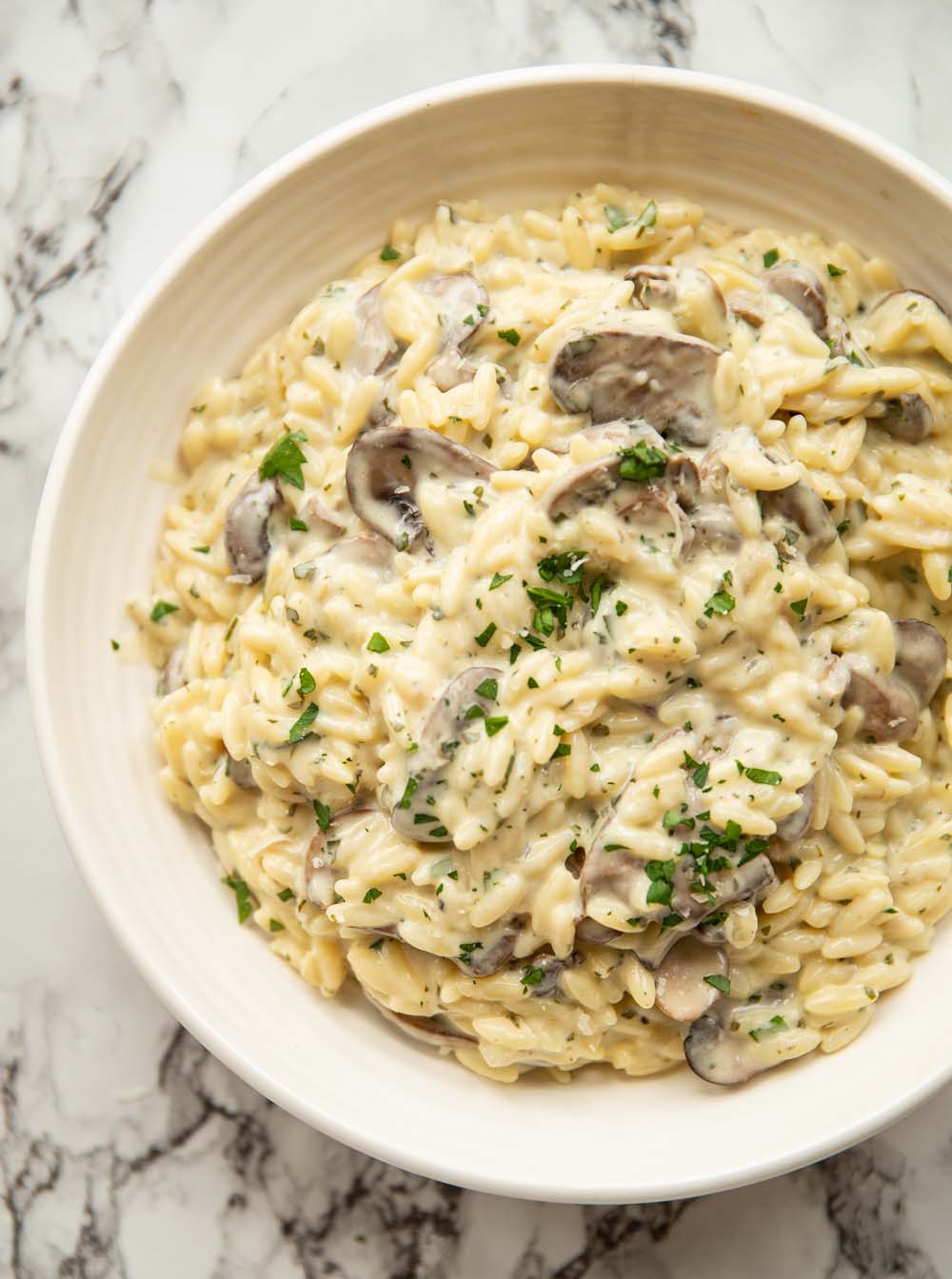 Creamy Mushroom Orzo (One Pot) Don't Go Bacon My Heart