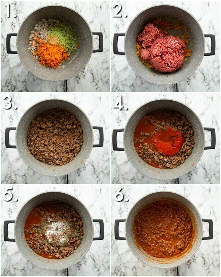 How to make bolognese sauce - 6 step by step photos