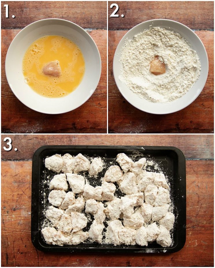 How to make honey sriracha chicken - 3 step by step photos
