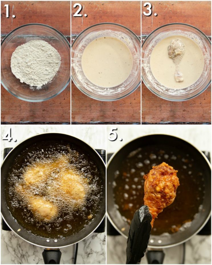 How to fry Thai fried chicken - 5 step by step photos