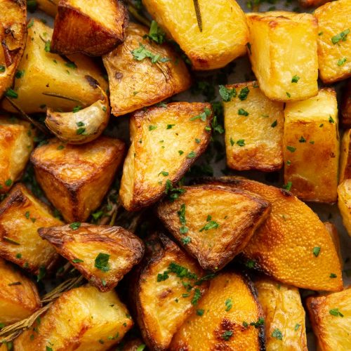 Crispy Lemon Roasted Potatoes | Don't Go Bacon My Heart