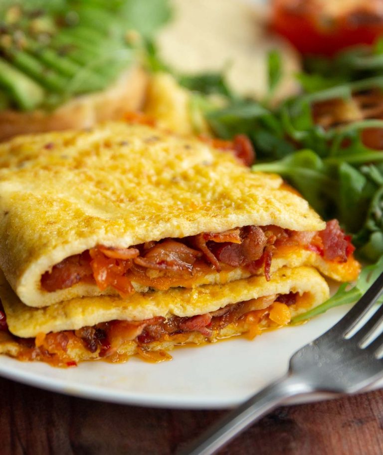 Chilli, Cheese & Bacon Omelette Don't Go Bacon My Heart