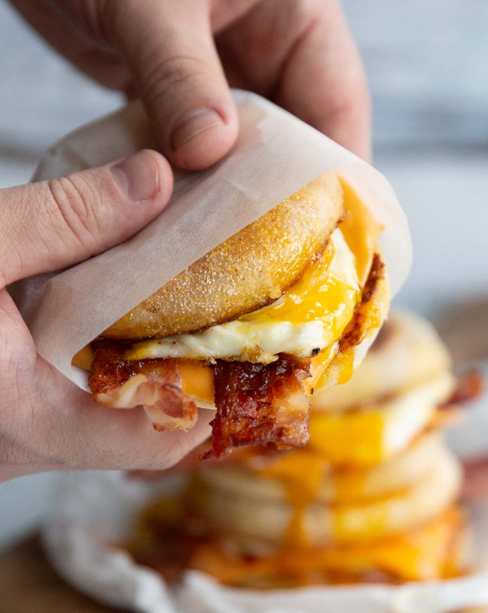English Muffin Breakfast Sandwiches Don't Go Bacon My Heart