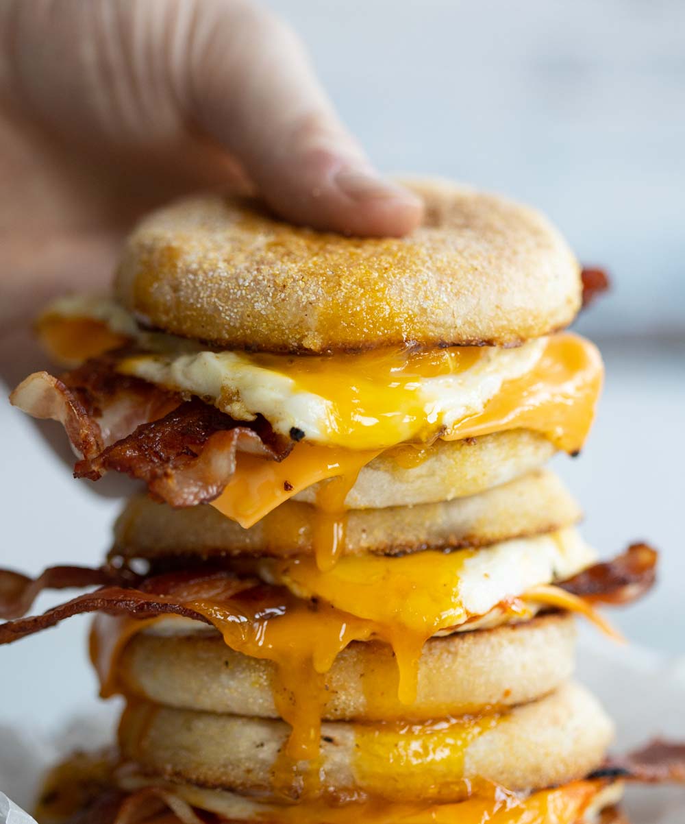 English Muffin Breakfast Sandwich - The Almond Eater