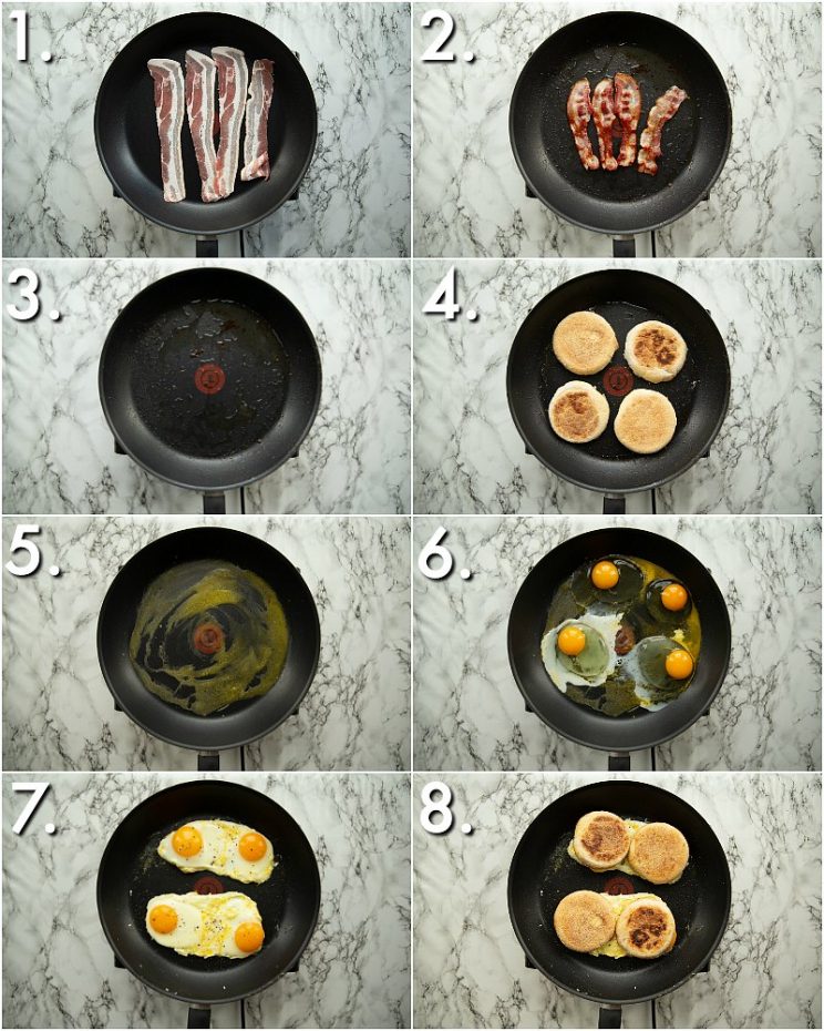 how to make a breakfast sandwich 8 step by step photos showing how to make a breakfast sandwich
