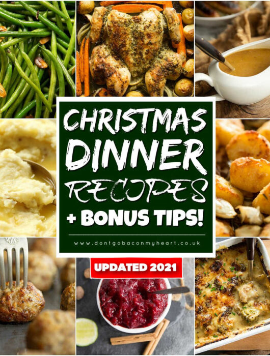 Christmas dinner recipes 2021 square collage thumbnail