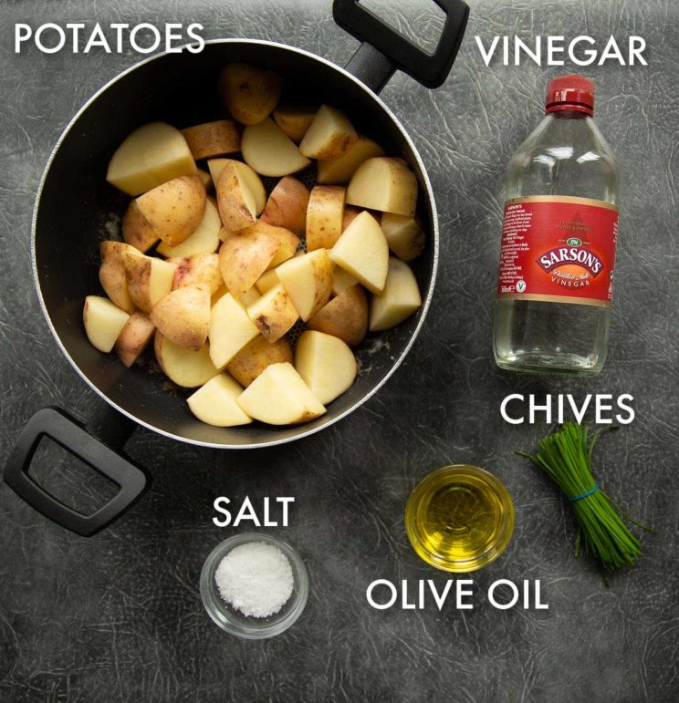 salt and vinegar potatoes ingredients with labelled text