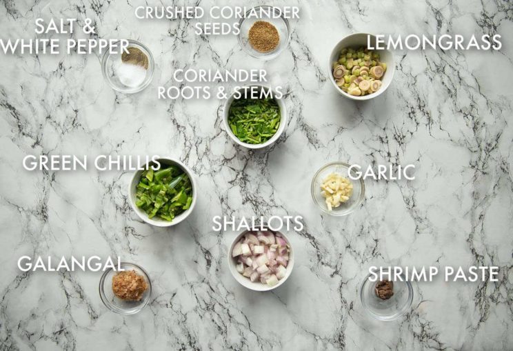 Thai green curry pasta ingredients
