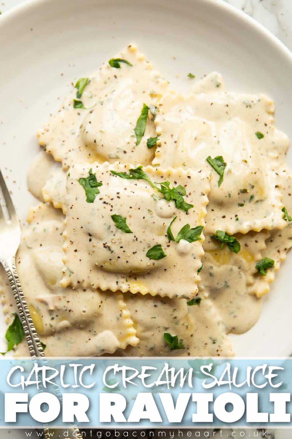Garlic Cream Sauce for Ravioli | Don't Go Bacon My Heart
