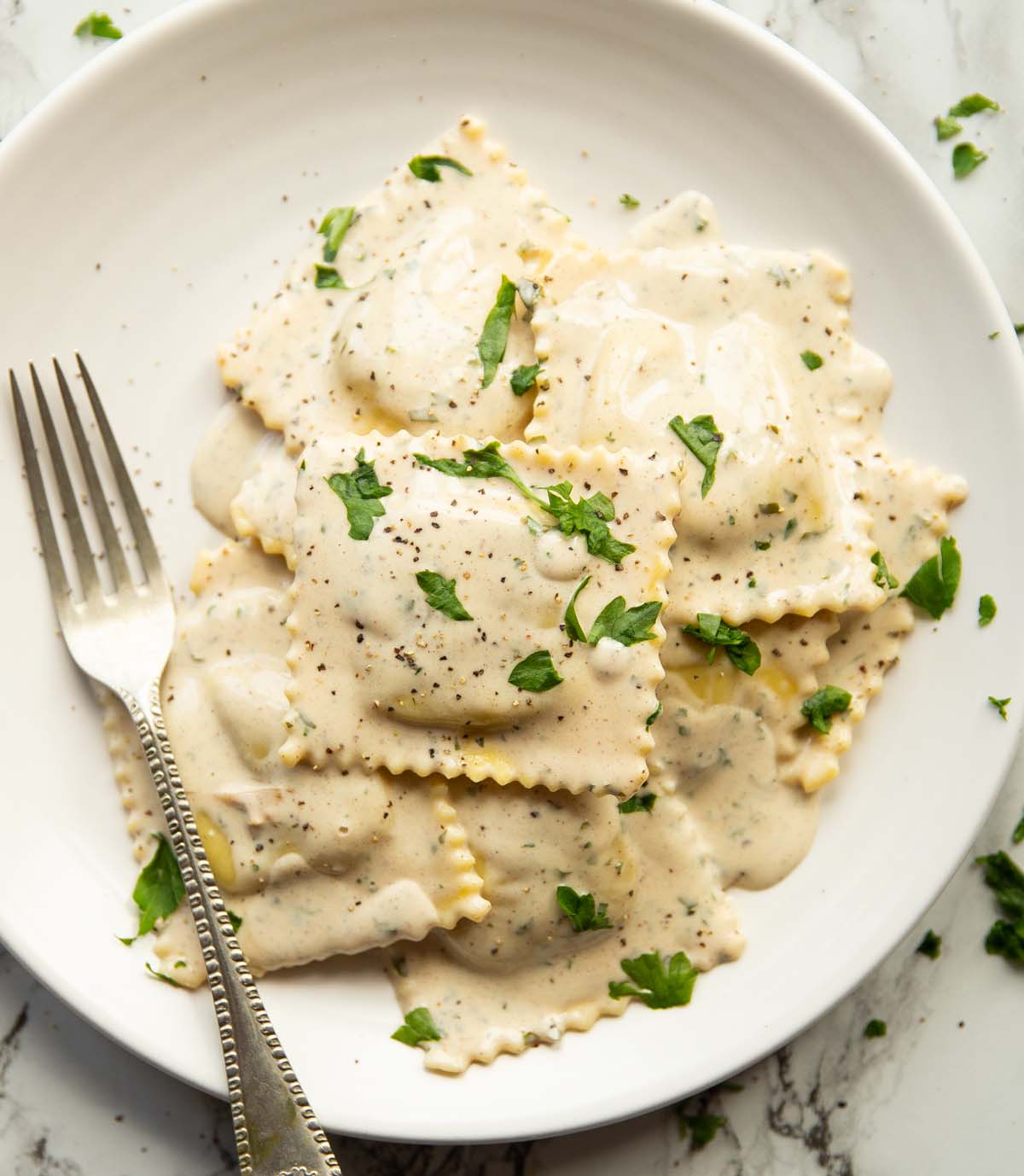 Garlic Cream Sauce for Ravioli | Don&amp;#39;t Go Bacon My Heart