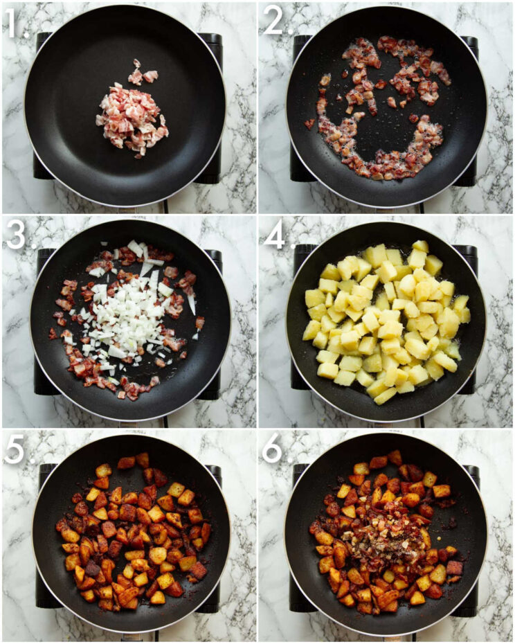 how to make breakfast potatoes 6 step by step photos showing how to make breakfast potatoes