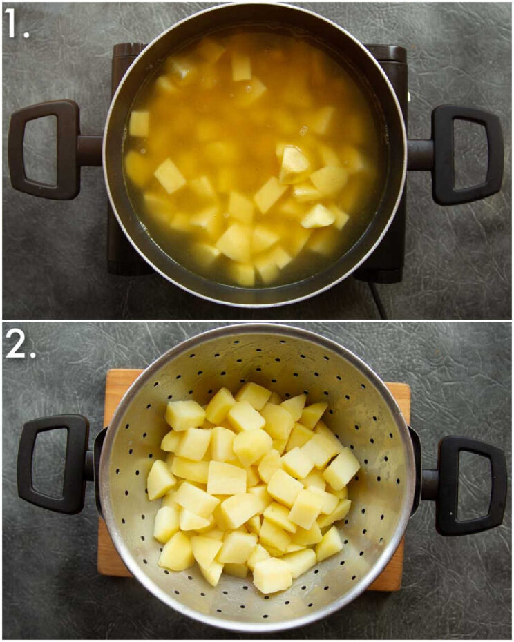 how to make chicken stock potatoes 2 step by step photos showing how to make chicken stock potatoes