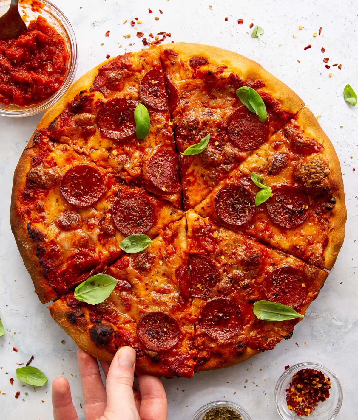 Easy Peasy Pizza (no yeast!) | Don't Go Bacon My Heart