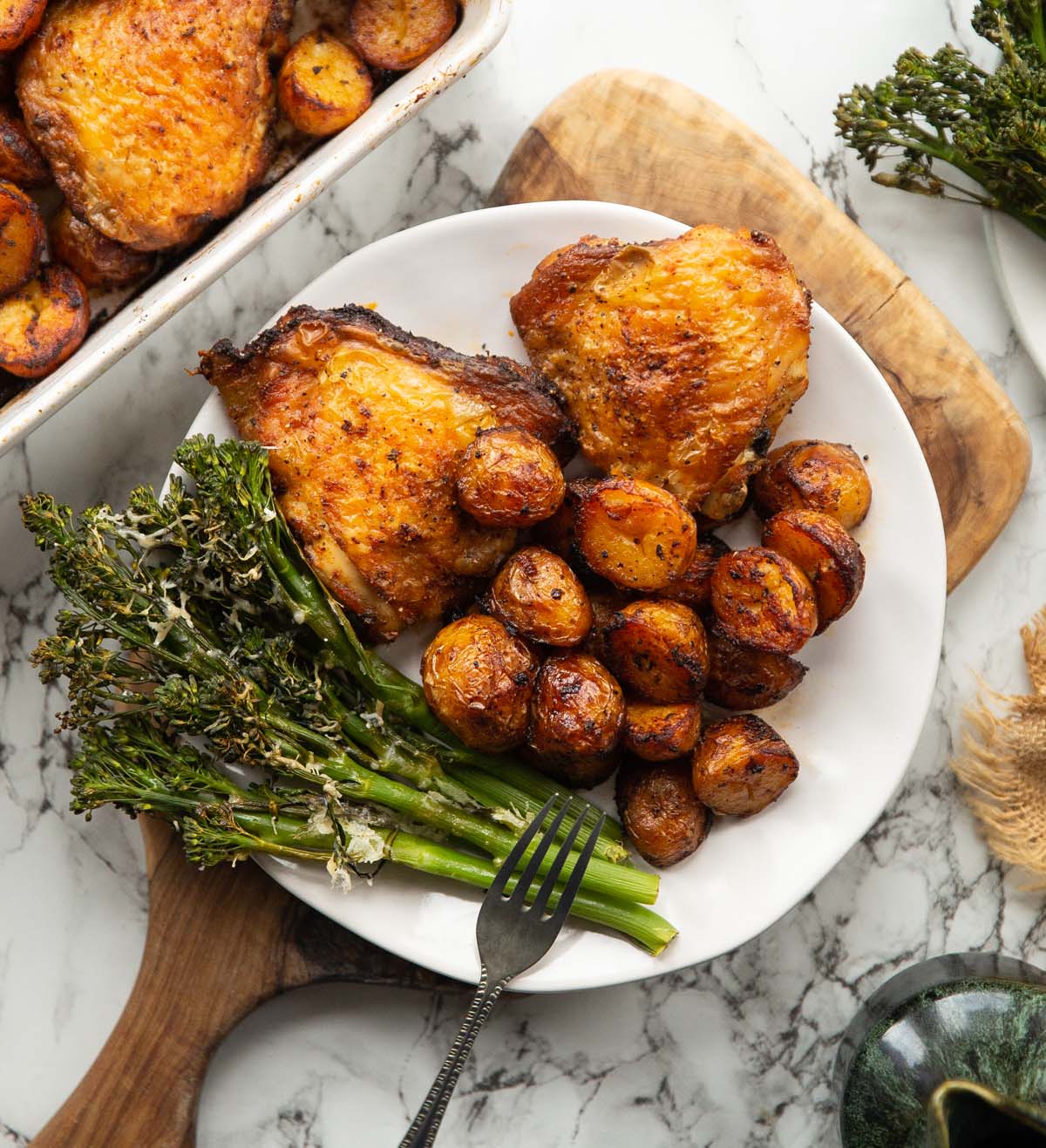 Baked Chicken & Potatoes (Wire Rack Method!) | Don't Go Bacon My Heart