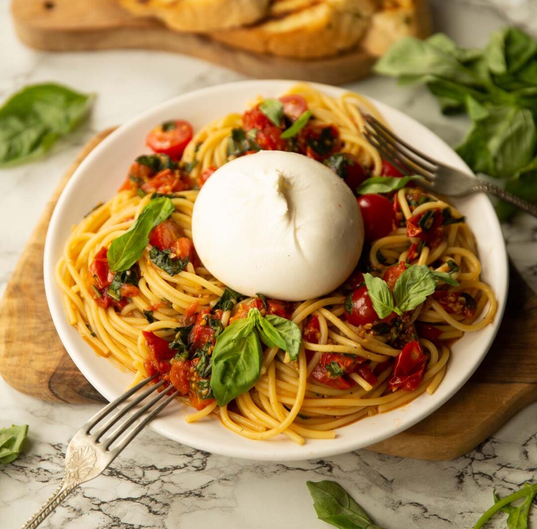 Caprese Burrata Pasta Don't Go Bacon My Heart