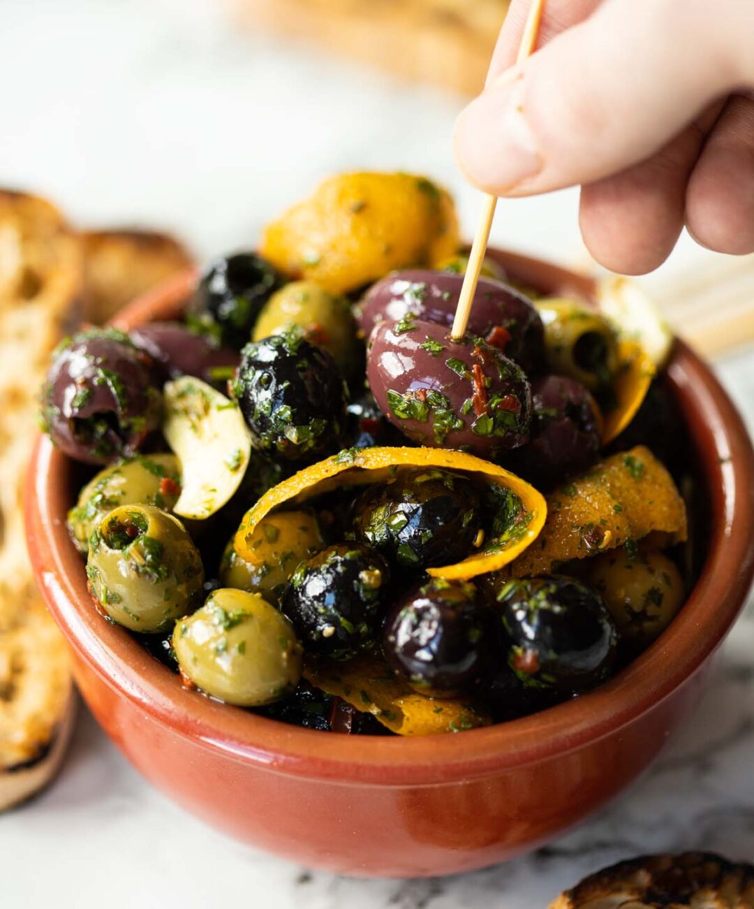 The Most DELICIOUS Marinated Olives Don't Go Bacon My Heart