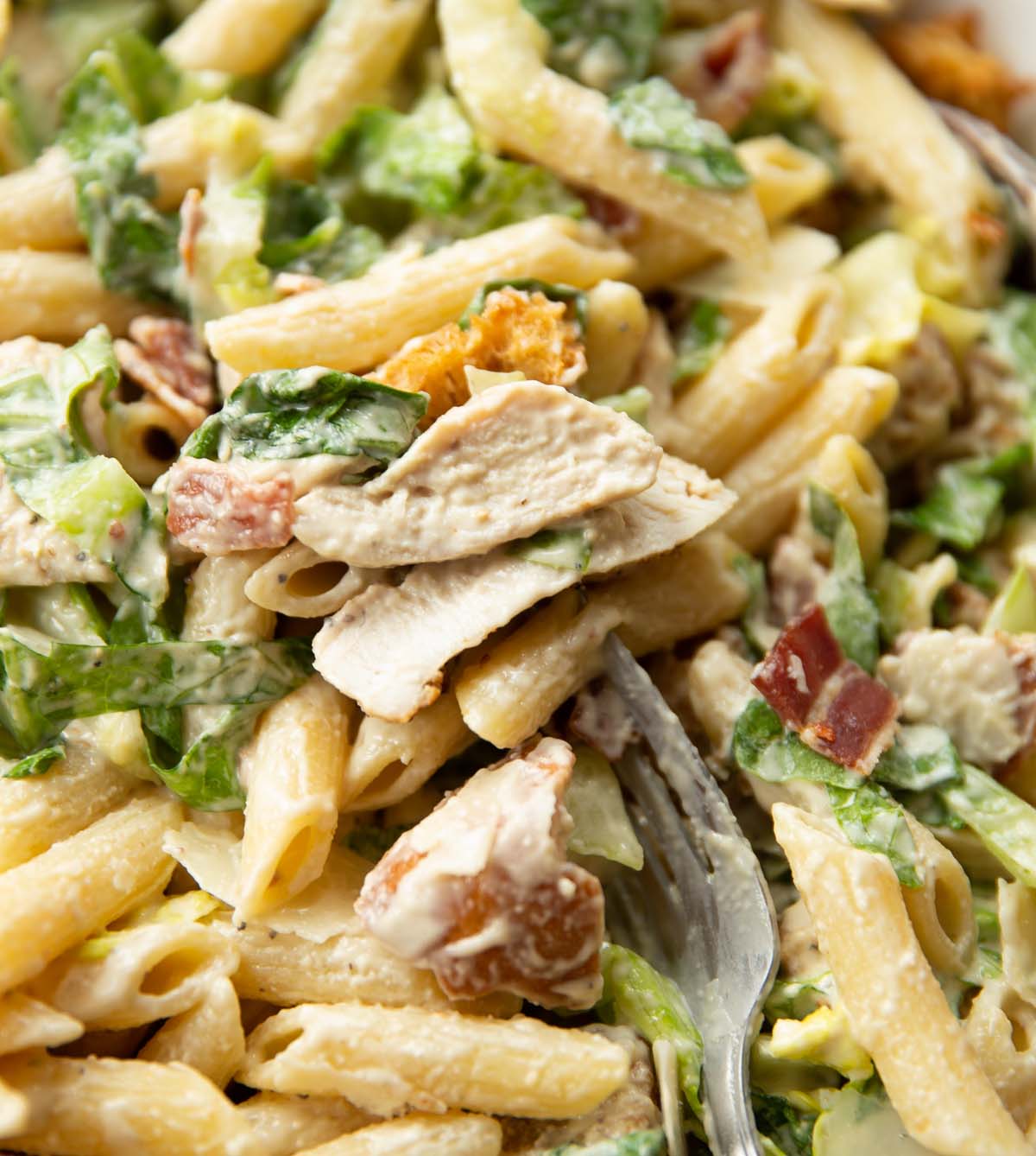 Chicken Caesar Pasta Salad Don't Go Bacon My Heart