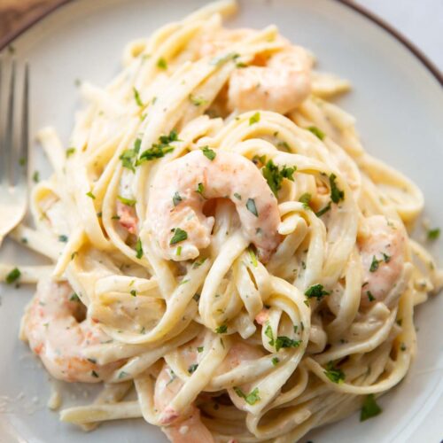 Creamy Prawn Linguine | Don't Go Bacon My Heart