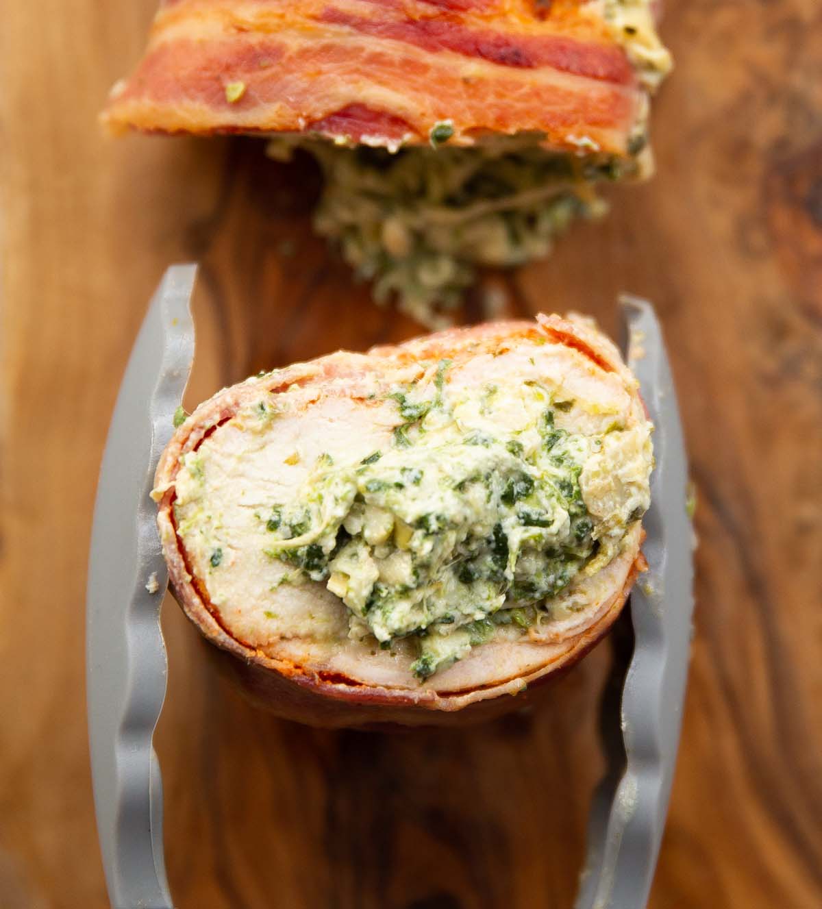 Spinach Artichoke Chicken Wrapped in Bacon Don't Go Bacon My Heart