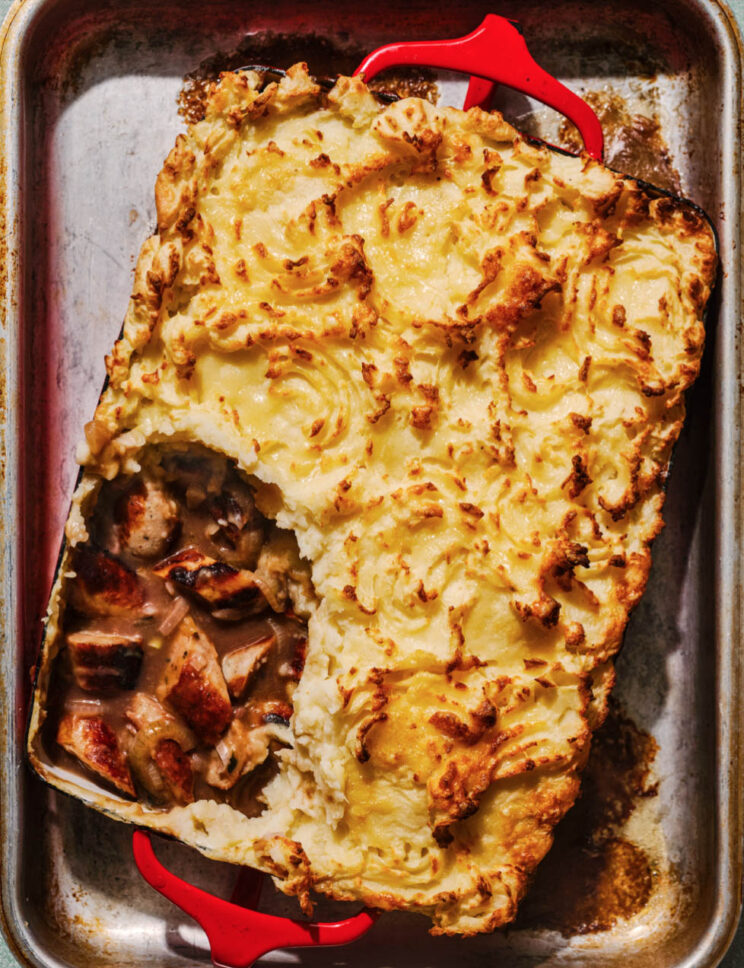 sausage and mash pie comfy cookbook preview photo