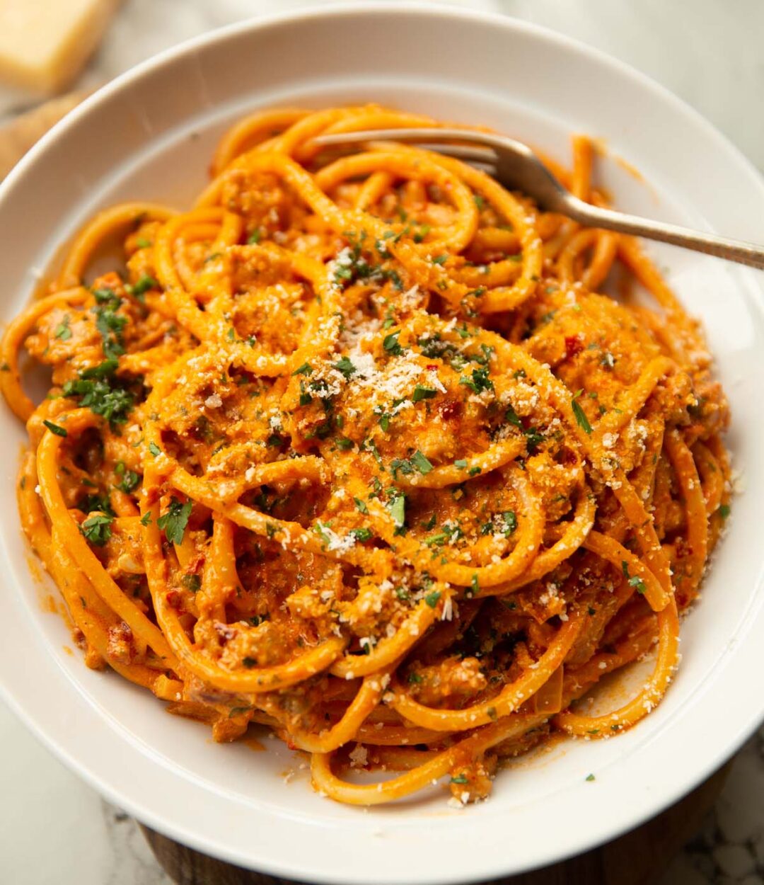 Sausage Harissa Pasta Don't Go Bacon My Heart