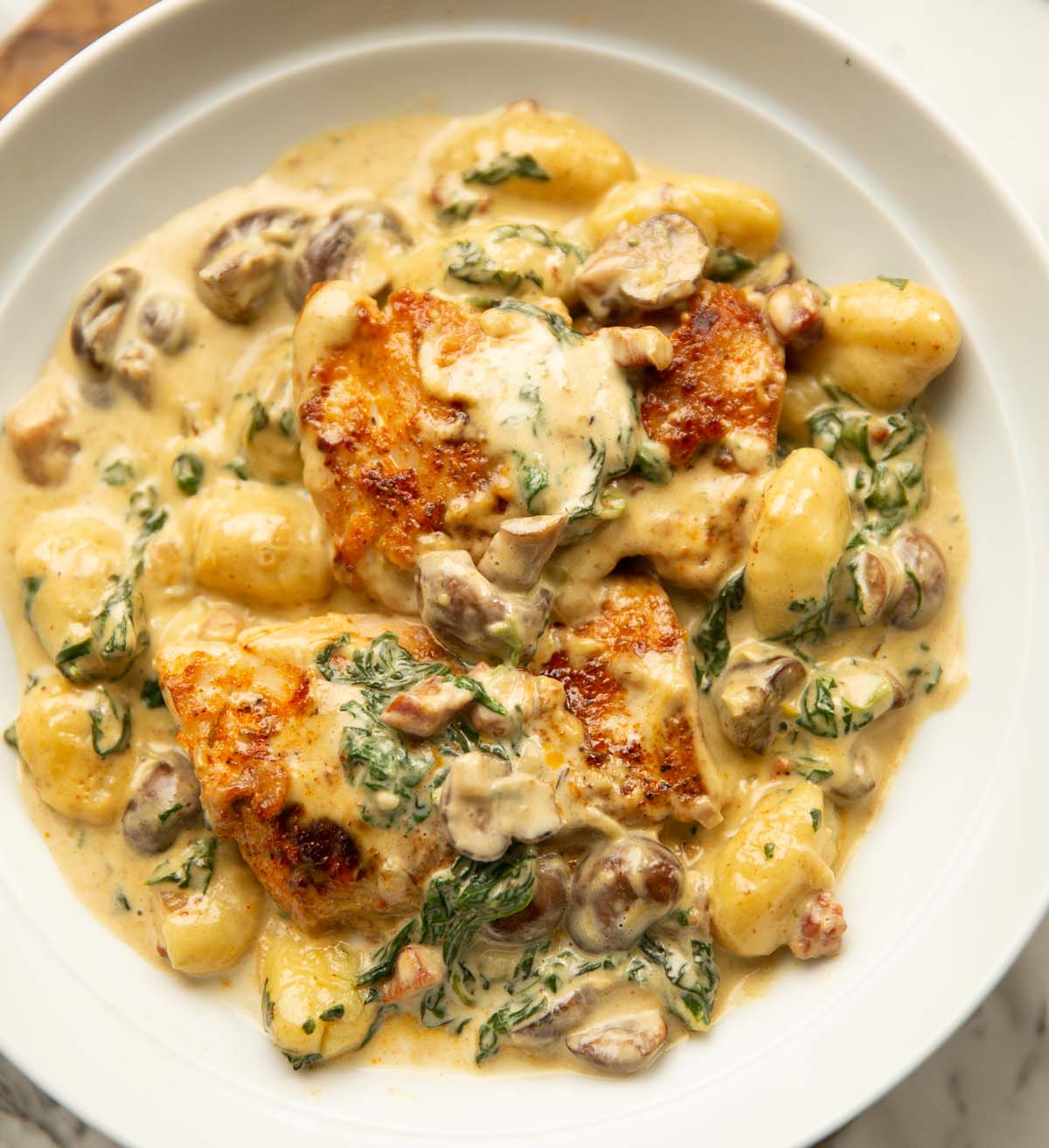 Creamy Chicken and Gnocchi [www.dontgobaconmyheart.co.uk]