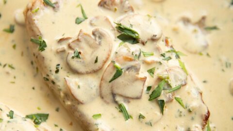 Creamy Tarragon Mushroom Pork Chops