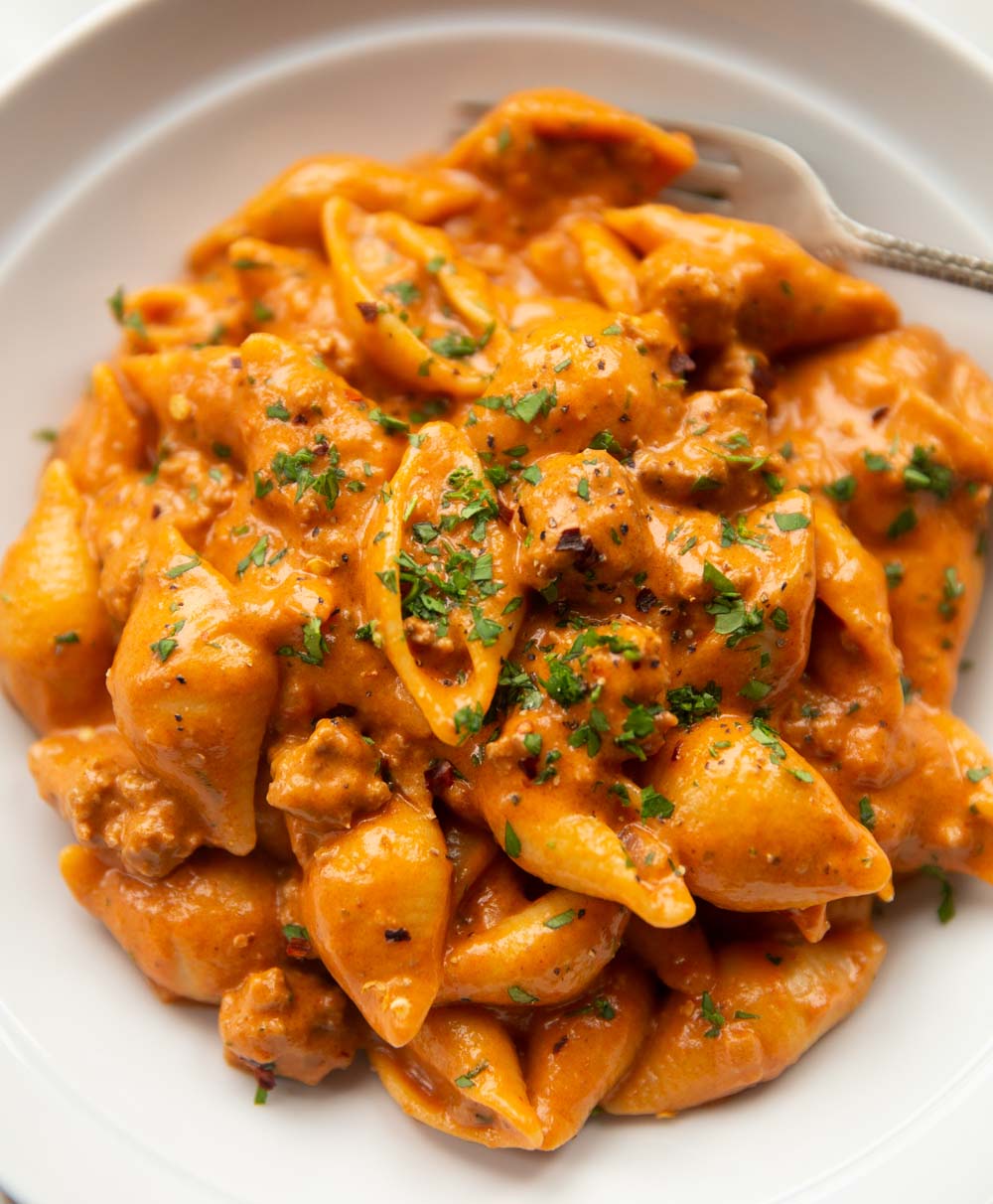 One Pot Creamy Beef Pasta-image